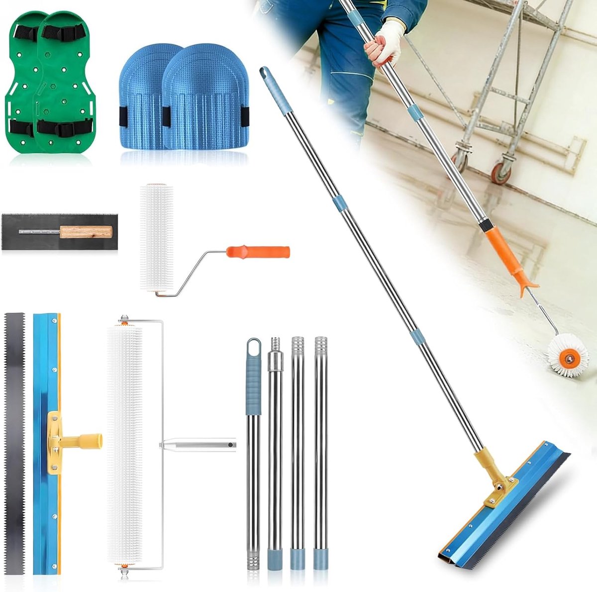 Vloercoating set - epoxyhars coatingtools - verstelbare draadstang - voor een professioneel resultaat - ShopVlot