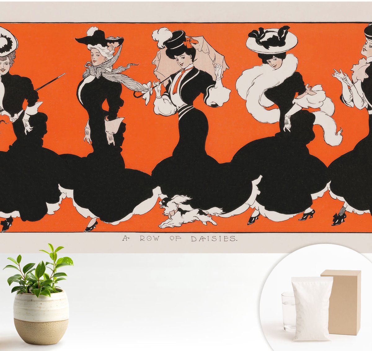 Wallfluent Fotobehang - Zwart Vliesbehang - 104x70 cm - Dameskleding Fotobehang Vlies - Hal behang Mensen - Muurschildering - Hal behang