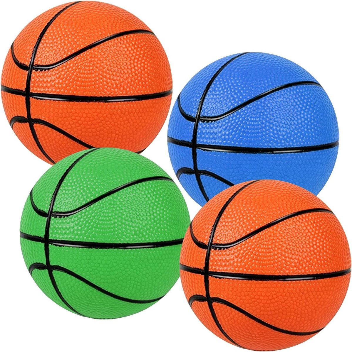 Set van 4 opblaasbare mini-sneakers van zacht rubber, 12,7 cm, een kleine draagbare anti-stressbal, ideaal voor zwembaden en binnen- en buitenruimtes