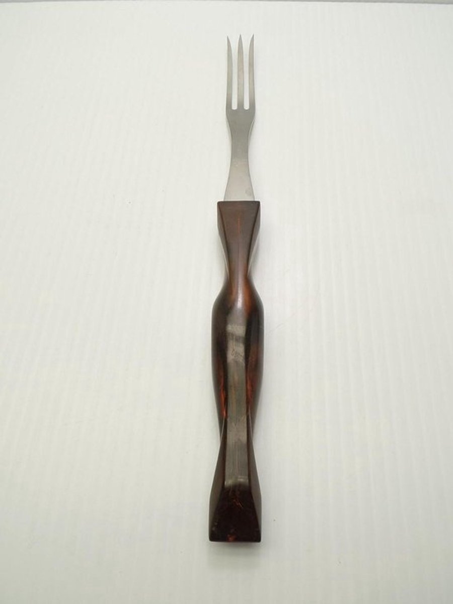 Draaivork - Dinervork Vork - Tafeldekken - Ergonomische Handgreep - 1 stuk - Donkerbruin
