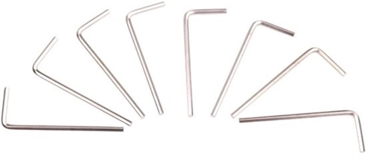 Gitaarvolume Toonknop - Potentiometerdop Inbussleutel - Gitaar Onderhoud - 2mm Inbussleutel - 47x17x2mm - Zilver