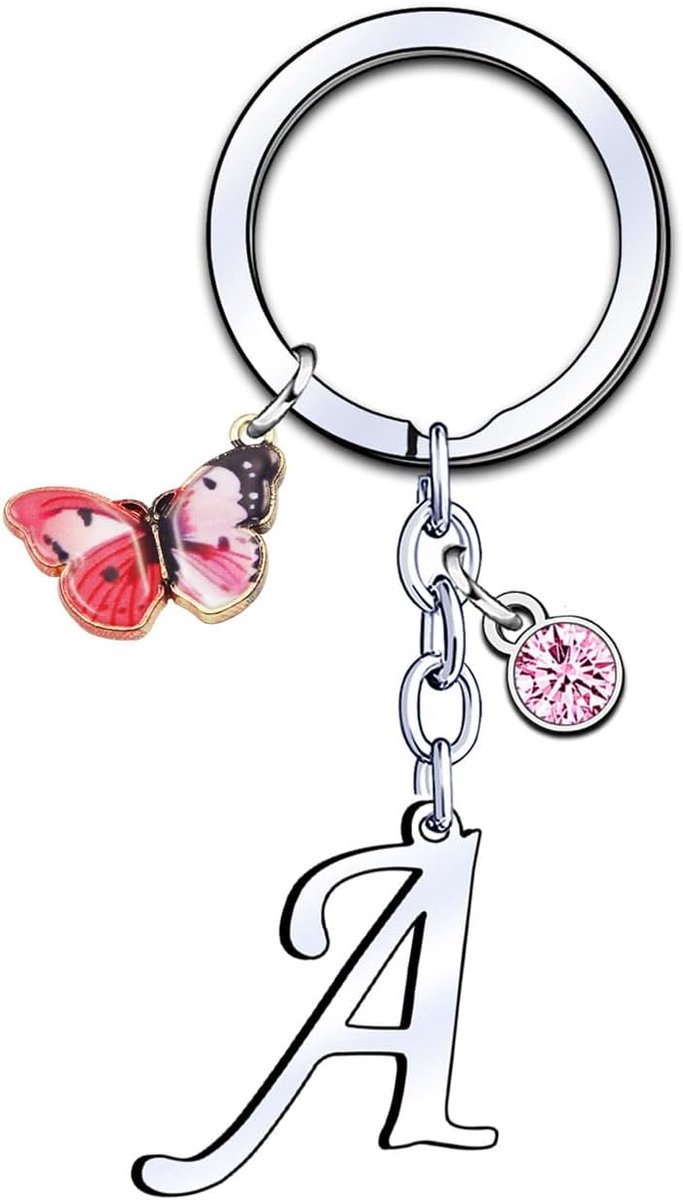 Dames en heren, zilver A-Z 26 initialen hanger, sleutelhanger, Kerstmis, cadeau, zus, vriendschap, cadeau-ideeën, beste vriend, verjaardag, afstuderen, cadeau