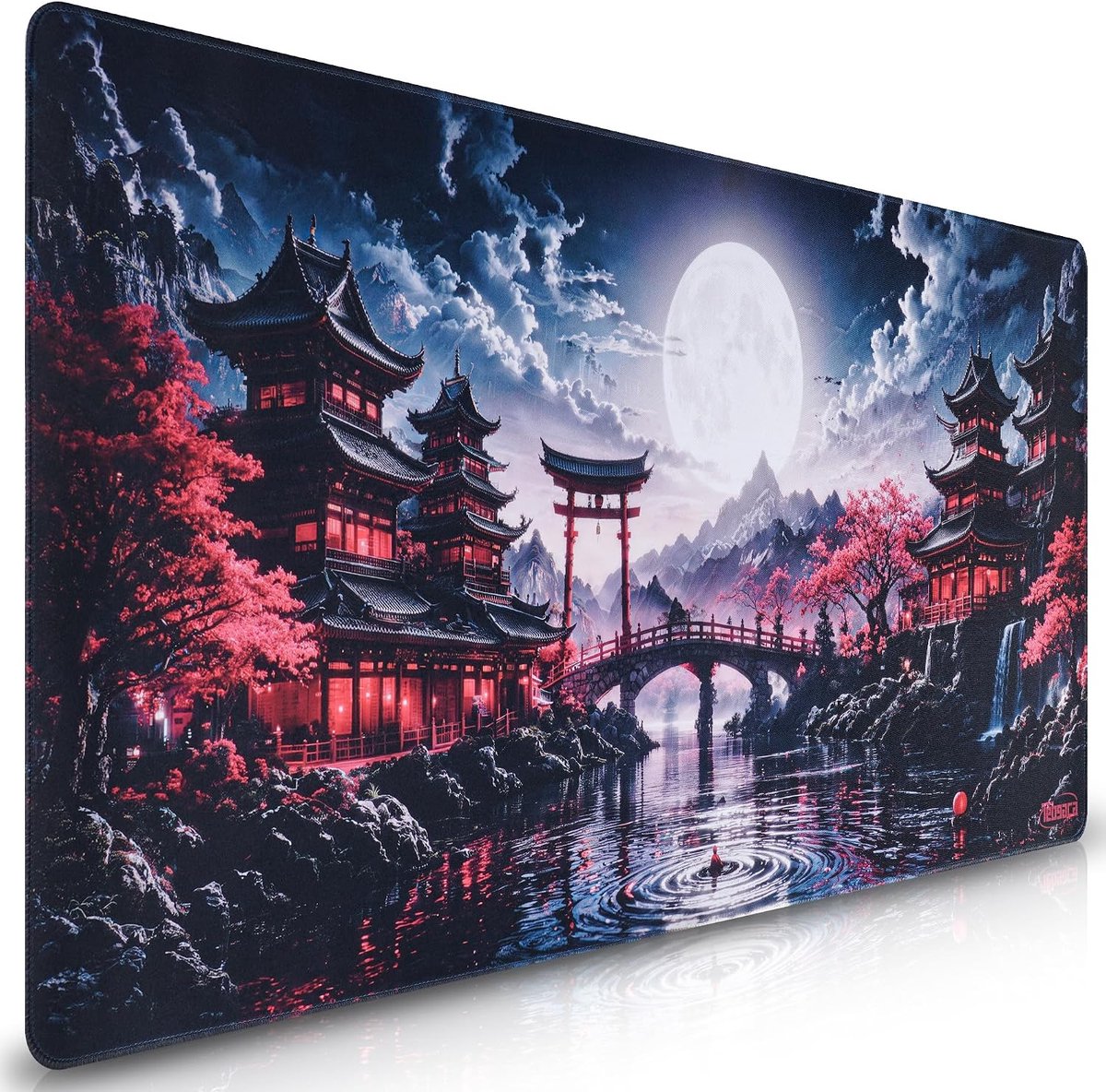 Muismat 900 x 400 x 3 mm, Tebgaca Deskmat XXL, Japans landschap