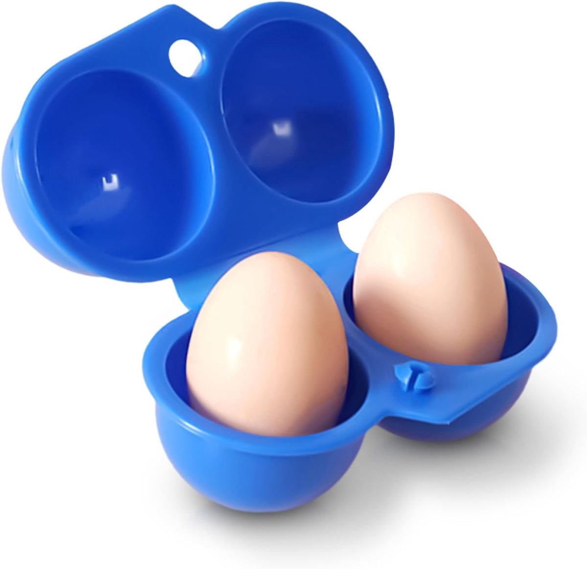 Eierhouder Met 2 Roosters en Handvat - Opbergdoos voor Koelkast, Outdoor en Picknick