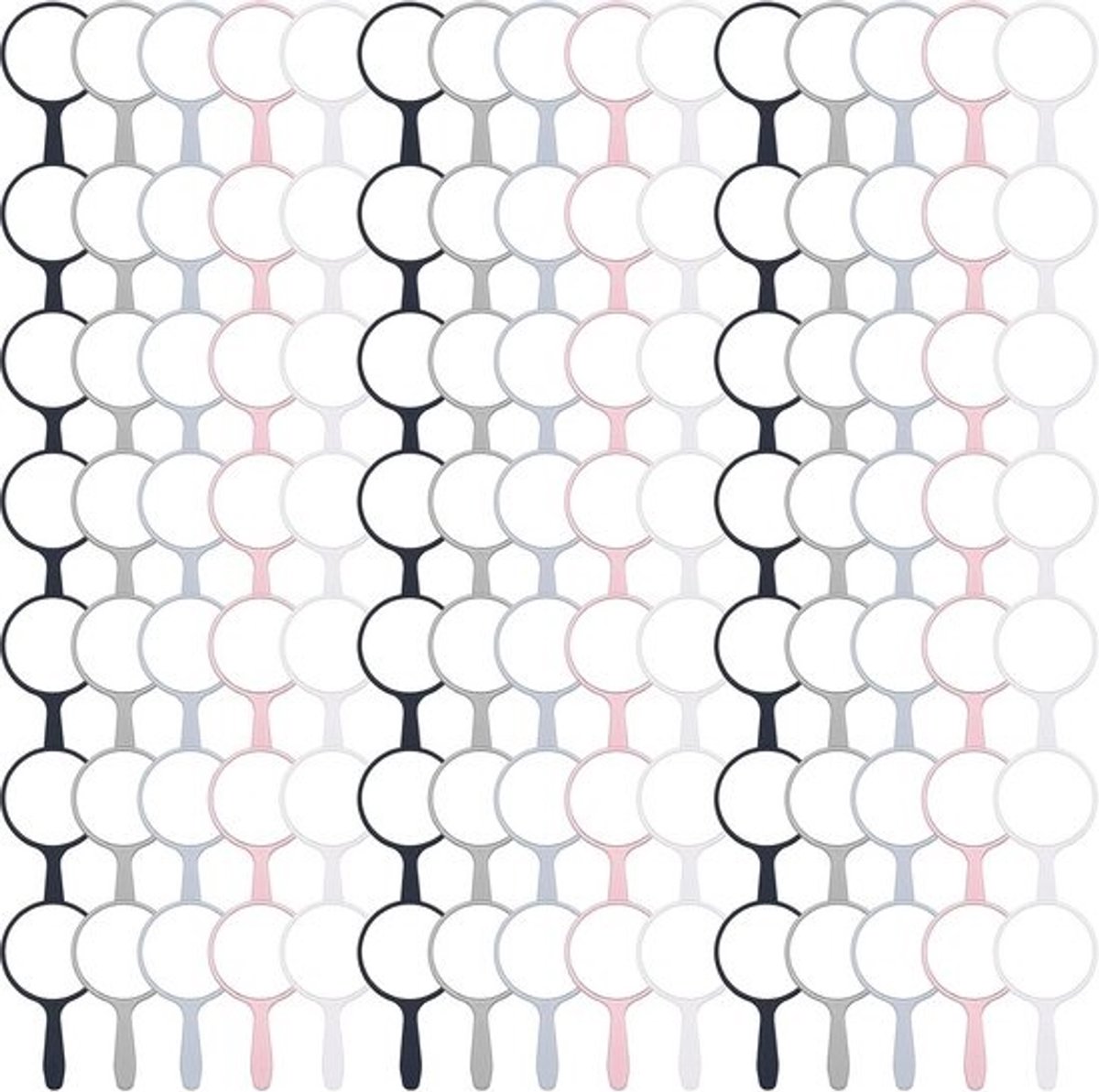Set van 100 Compacte Handspiegels met Handvat voor Make-up en Reizen