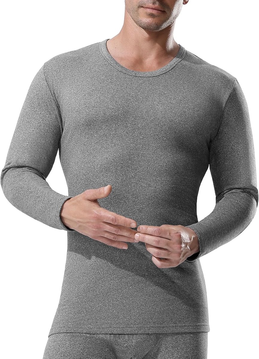 Heren Langarm Thermo Shirt: Winter Sport Thermo T-shirt, Ademend en Comfortabel