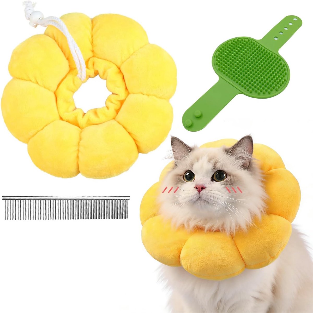 halsband, kat, puur katoen, suède, ademend, Elizabethaanse kattenhalsband