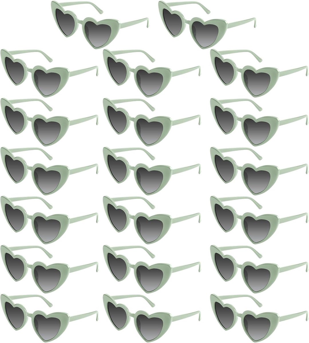 5/10/20 Pack Hart Zonnebril Bachelorette Vintage Hartvormige Bril voor Bruiloft Bruidsmeisje Party Gunst