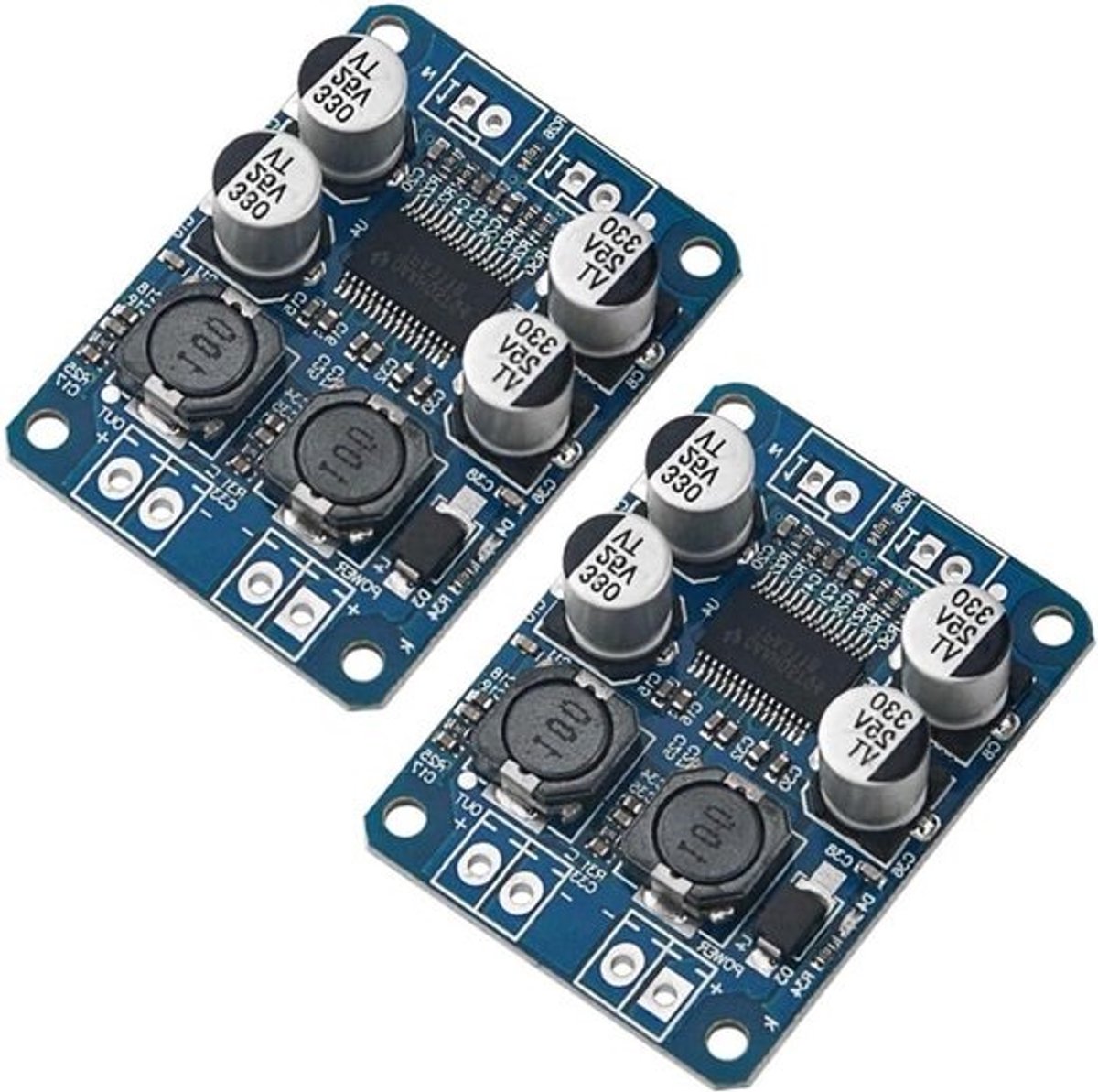 Digitale Audio Versterker - Versterker Module - Audiosysteem Bouwen - Enkelkanaals 60W - DC 12-24V - Groen
