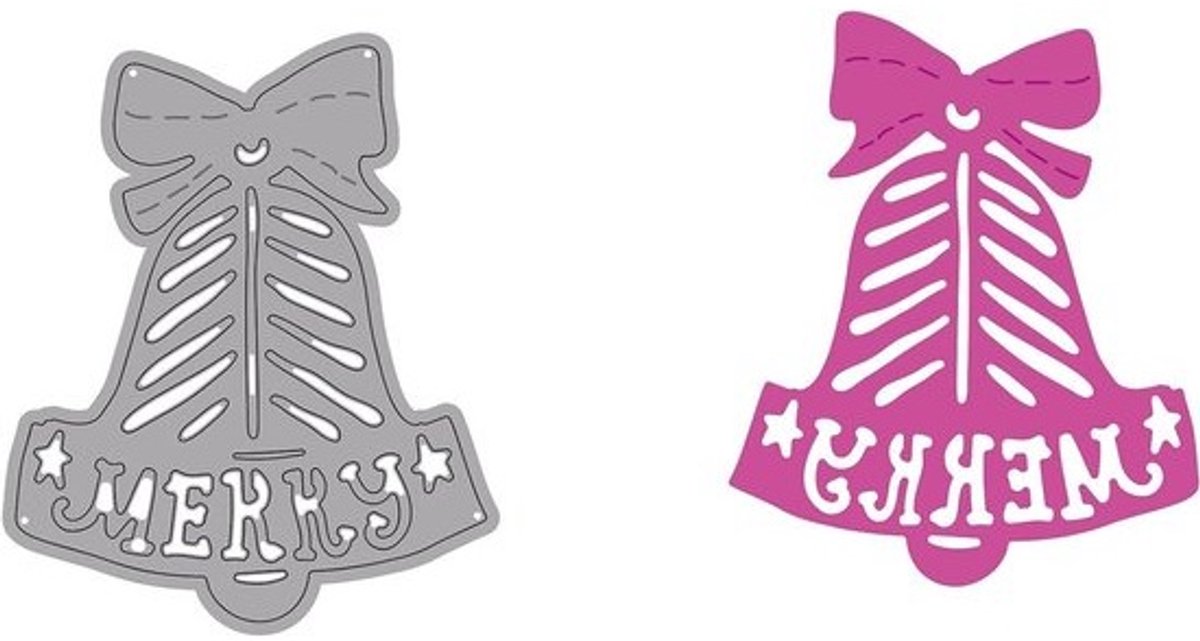 Thin Thinlits Die Shapes for Machine Up to 80mm Silhouette Bell Merry Wiler PC1511 for Isabella Die Cutting Machine and Compatible with Big Shot Sizzix