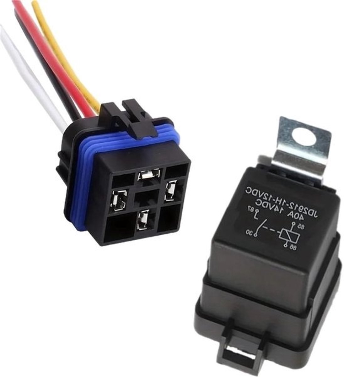Auto Relais - Schakelrelais - Elektrische Circuits - Waterdicht Verzegeld - DC 12V 40A - Zwart