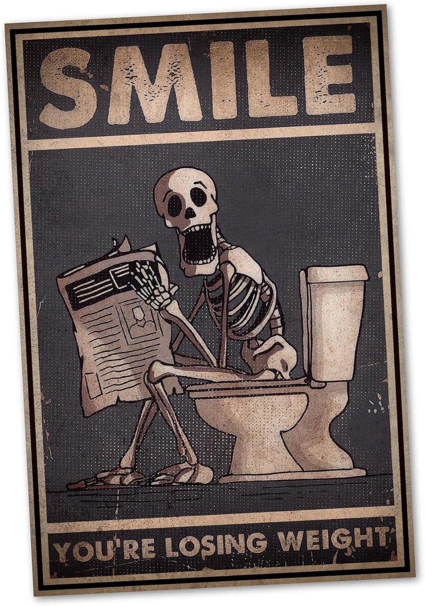Youre Loosing Weight Bord grappig cadeau-idee - voor toilet en badkamer - 20x30cm Forex in 3mm dikte