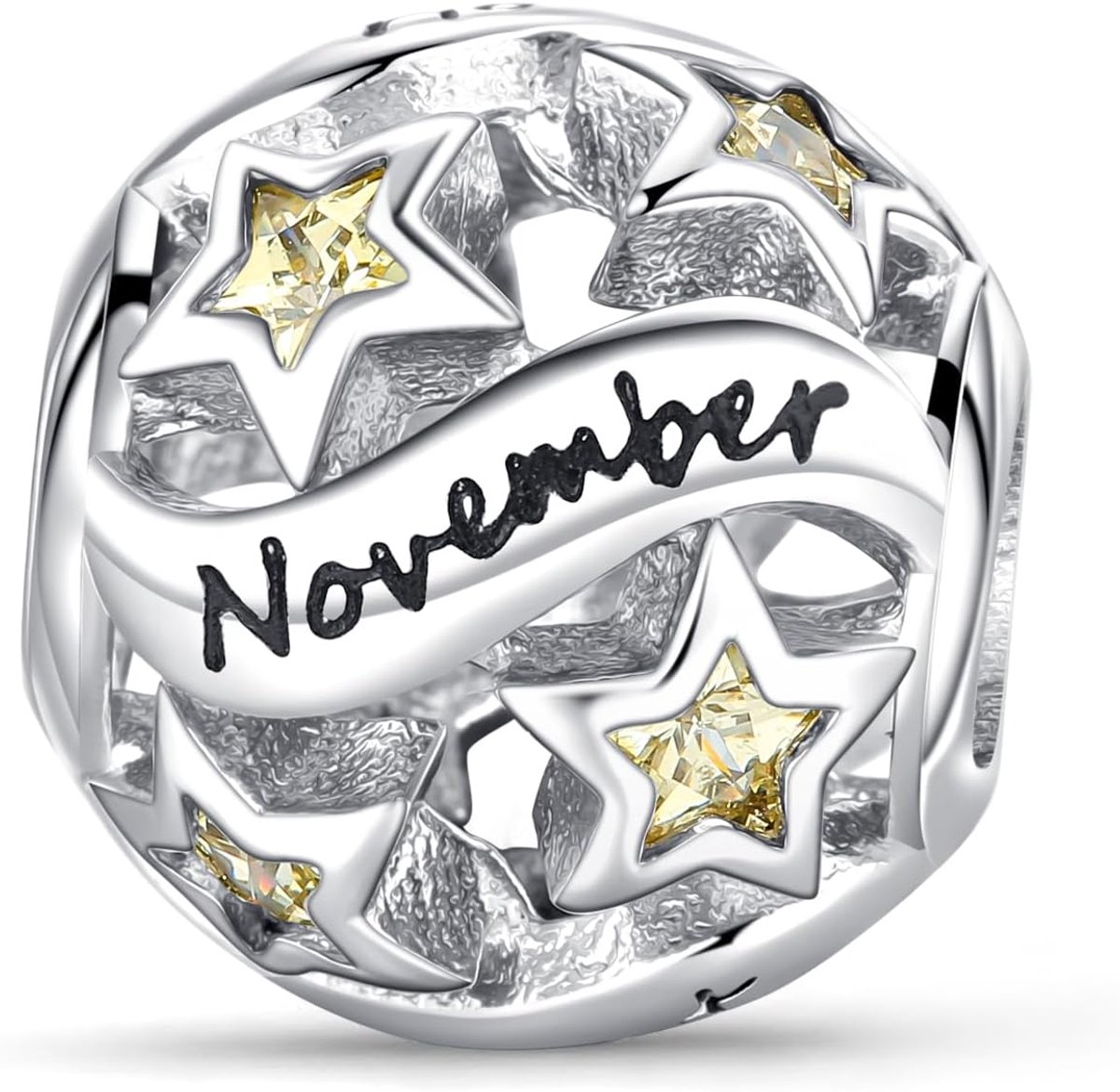 X67 Bedel voor dames, geboortesteen voor armband, 925 sterling zilver, 12 geboortestenen, bedels, geschikt voor Pandora armband, compatibel met Europese armband en halsketting voor vrouwen en