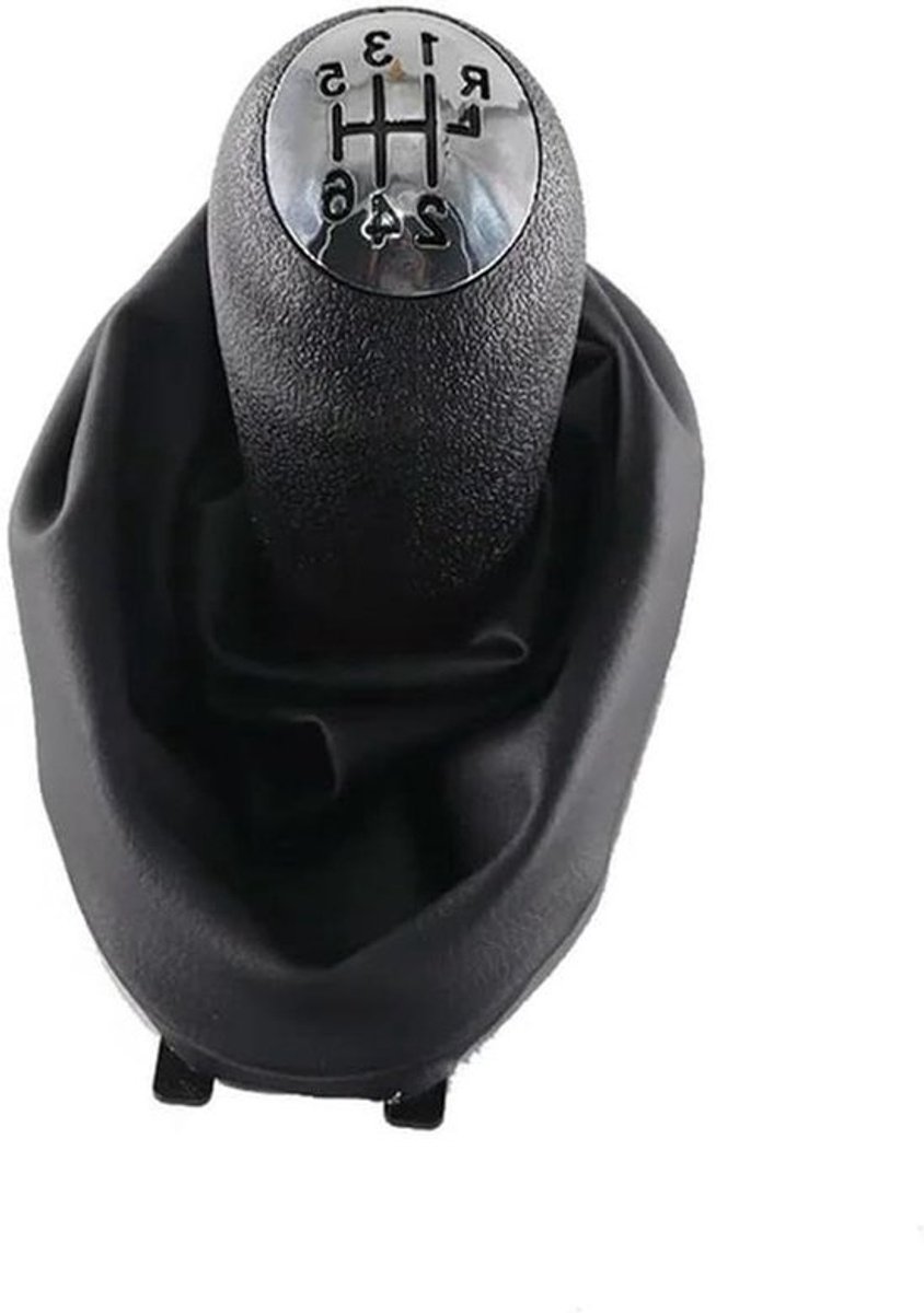Versnellingspook Knop - Pookhoes Handrem - Auto Interieur - Eenvoudige Installatie - 6 Versnellingen - Zwart