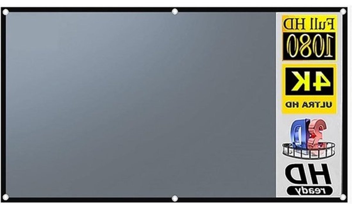 Projectiescherm - Beamer scherm - Films Kijken - Lichtwerende Coating - 84 Inch - Grijs