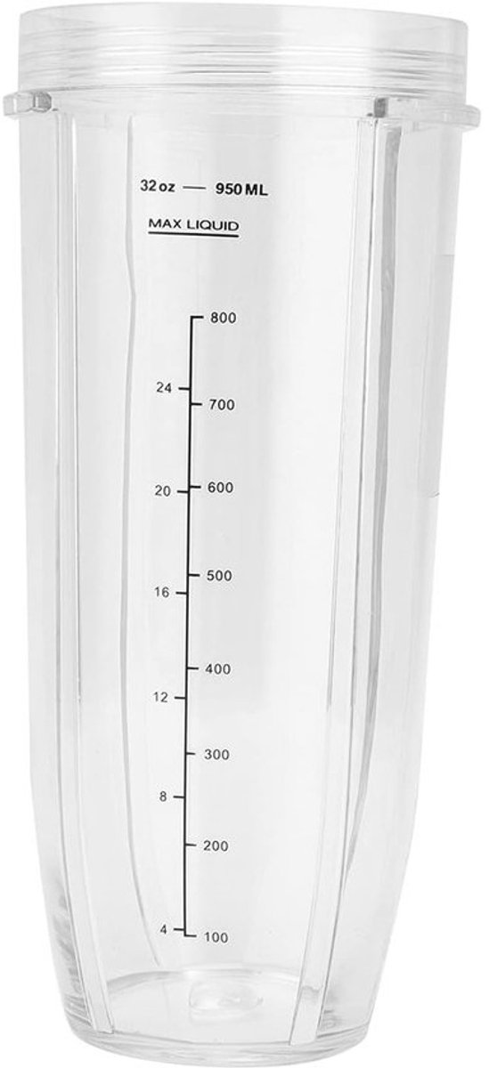 Blender Bekers - Vervangende Cups - Smoothies Maken - Met Afsluitdeksels - 950 ml - Transparant