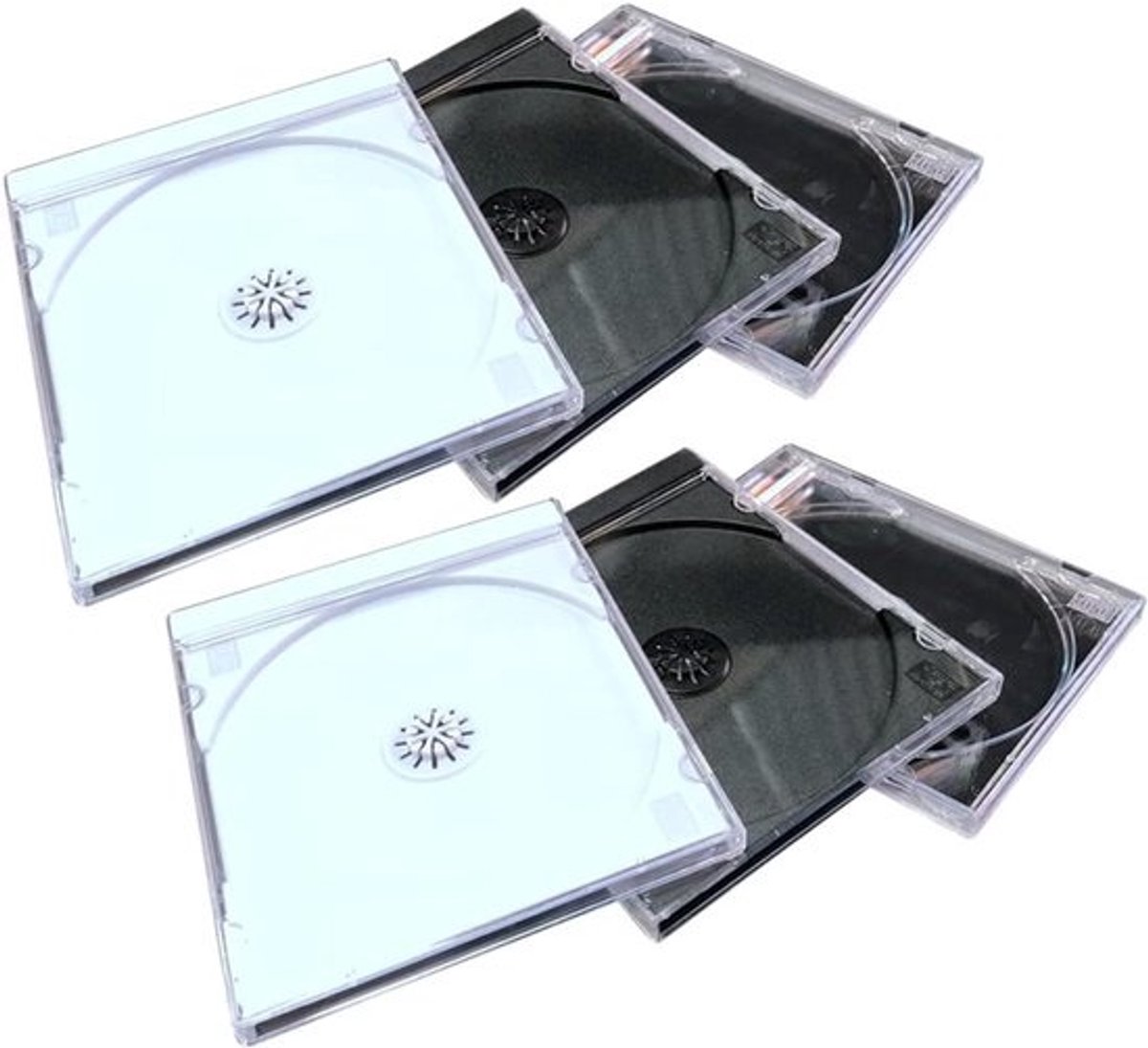 Cd Dvd Opbergdozen - Media Opbergkoffer - Muziek Video Opslag - Handige Duurzame Opslag - 19x13.5CM - Wit Grijs