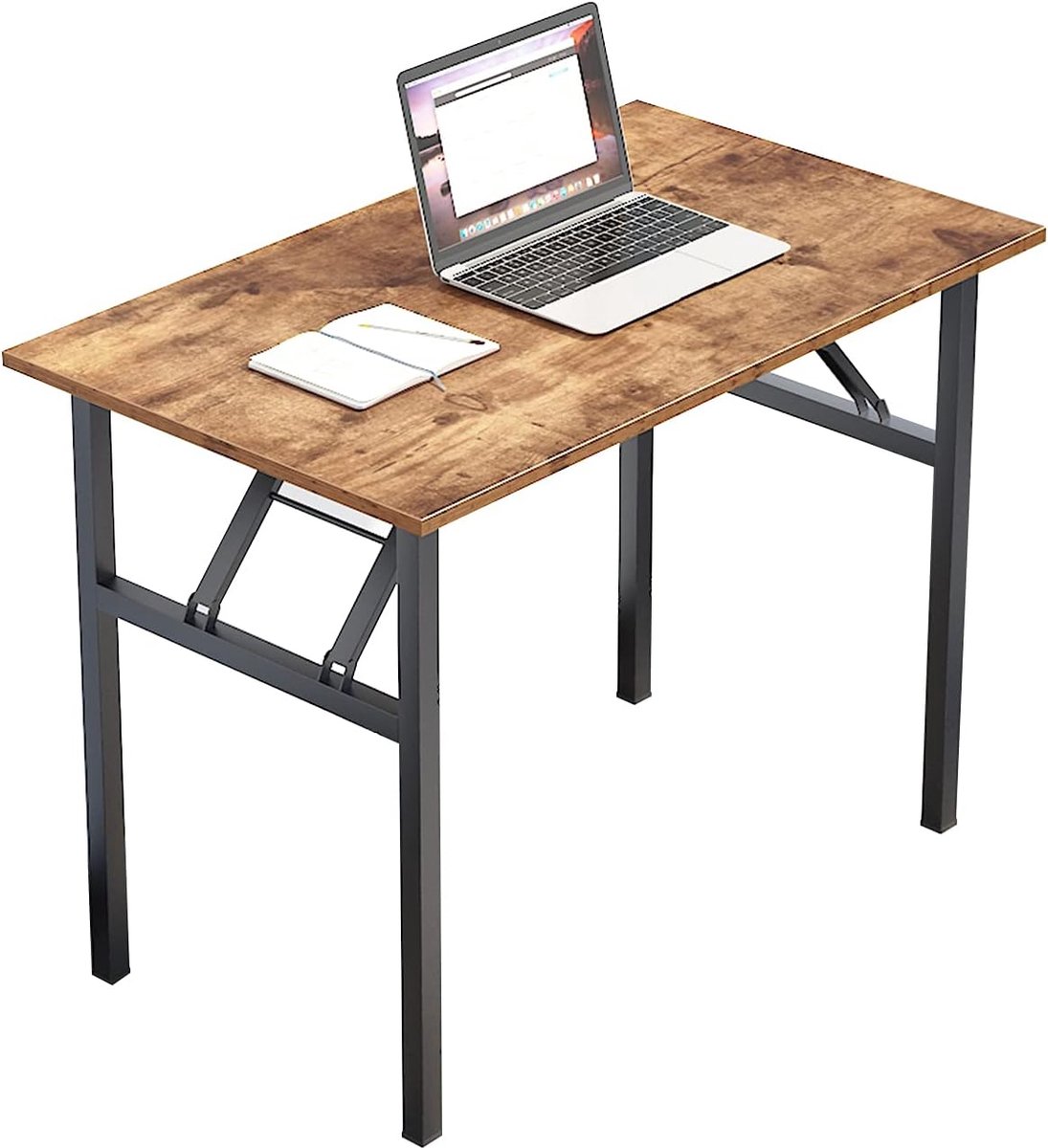 sogesfurniture BHEU-AC5FB-100 Opvouwbare bureautafel voor laptop of laptop, geen installatie nodig, 100 x 60 x 75 cm