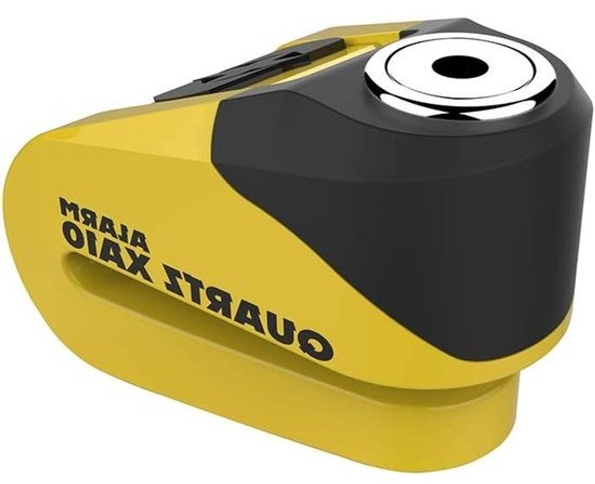 Remschijfslot - Alarm slot - Motorbeveiliging - 110dB alarmfunctie - 10 cm - Geel/zwart