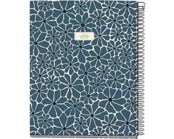 Miquelrius - Notitieboek A5, gelinieerd, notitieboek met 100 vellen in 4 kleuren om te organiseren, 70 g/m² papier, 2 gaten om in te plakken, spiraalbinding, Prussia