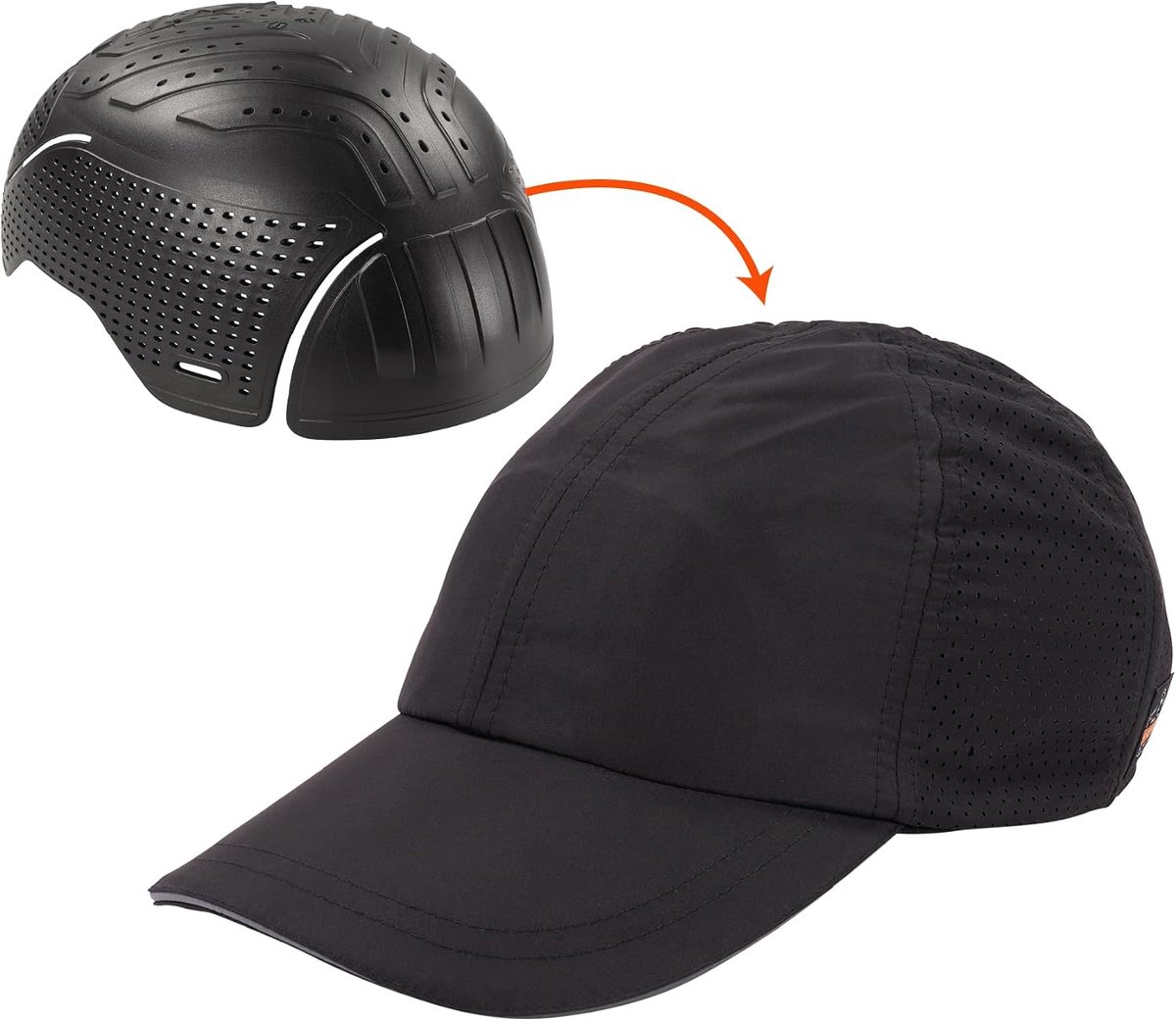 Uni-Volwassenen Skullerz 8947 Lichtgewicht Honkbalpet en Bump Cap Inzet Pet, Zwart, X XX-Large