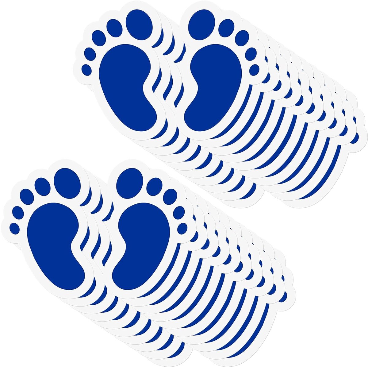 vloersticker met voetafdrukpatroon, 10 x 15 cm, vinyl, zelfklevende vloermarkeringen voor kinderen, afdruk, waterdichte vloersticker, 21 vellen