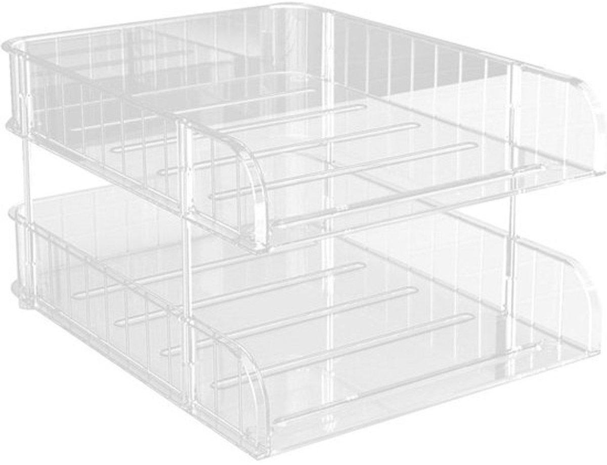 Bureau Papier Organizer - Archiefdoos Lade - Bureau Opruimen - Stapelbaar Ontwerp - A4 A5 Formaat - Transparant