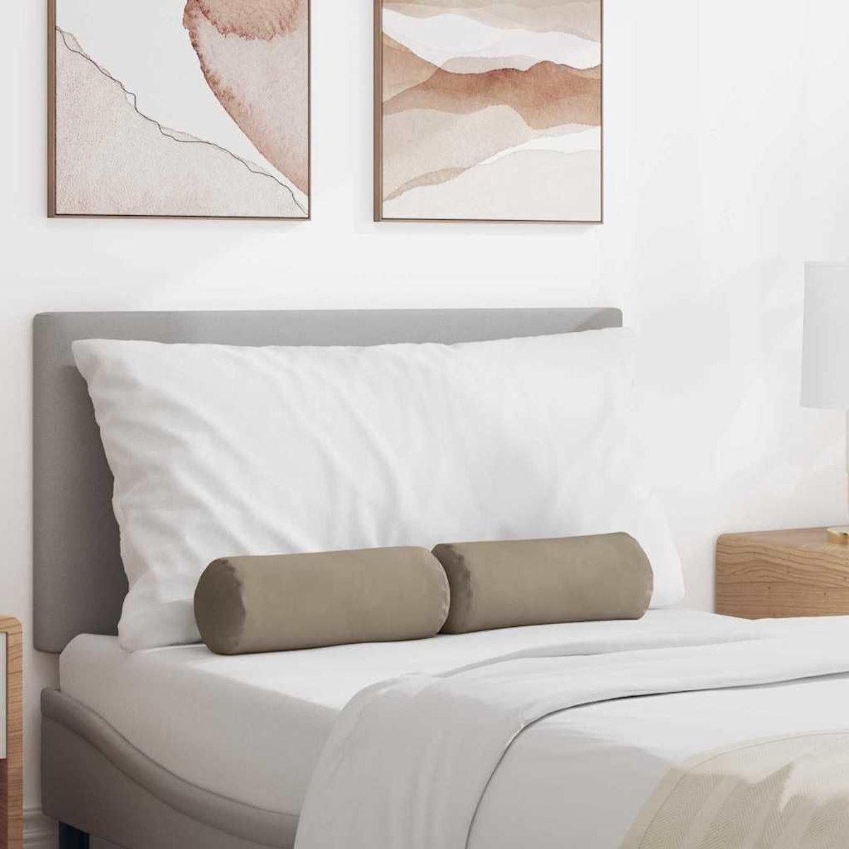 set van 2, microvezelstof, taupe, 15x40 cm