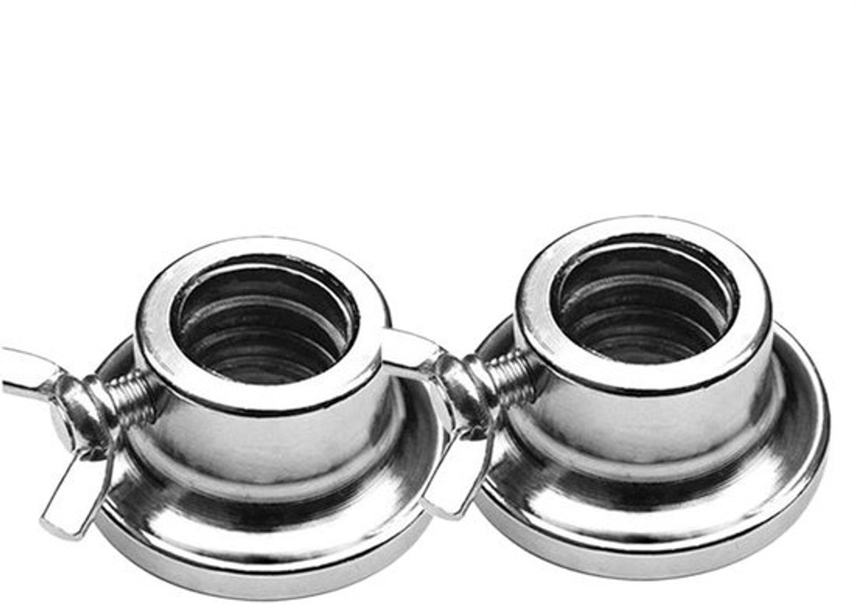 Gewichtsklemmen Halter - Haltervergrendeling Klemmen - Veilig Trainen - Antislip Rubberen Ring - Binnendiameter 2.4 cm - Zilver