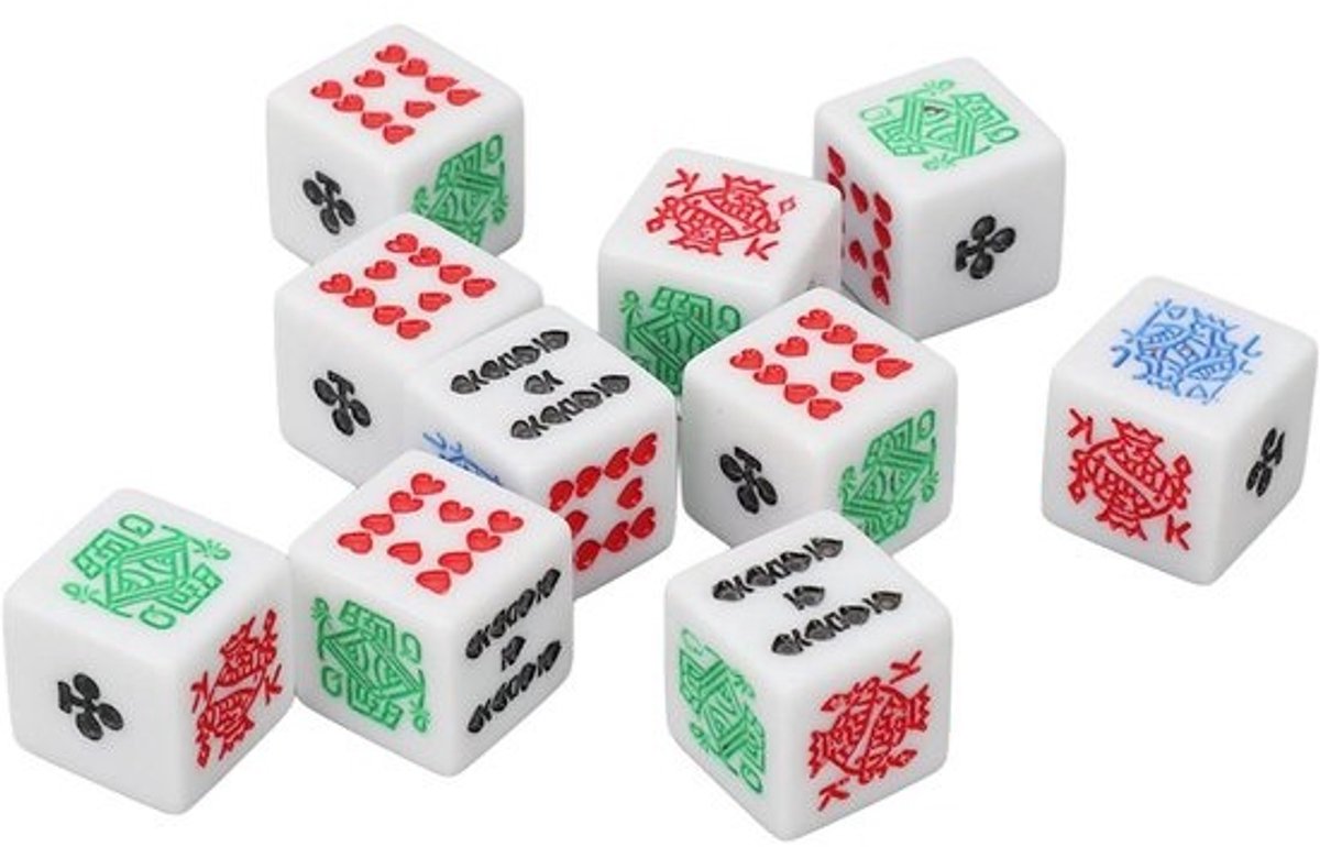 Dobbelstenen Set - Pokerspellen - Feest Entertainment - Schokbestendig Ontwerp - 20 Stuks - Acryl