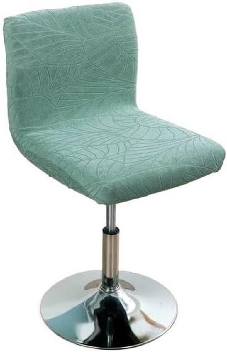 Barstoelhoezen Set - Barkrukhoezen - Eetkamer Decoratie - Rekbare Jacquard Stof - 2 Stuks - Bladeren Patroon