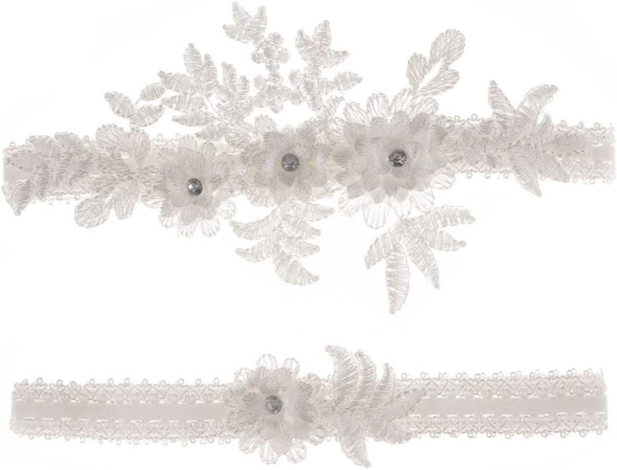 kant, bloemen, bruidskousenband, elastische bruidskousenband, borduurwerk, bruidsaccessoires voor bruiden, bruidsmeisjes, bruiloften, dagelijkse decoratie,