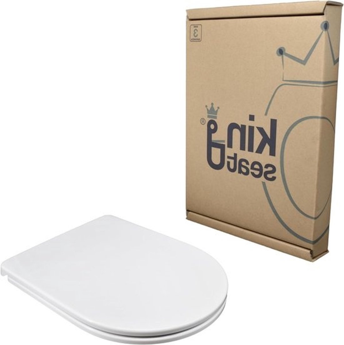 Toiletbril Duroplast - WC-bril Clodia - Hygiënisch Werken - Afneembare Scharnieren - D-vorm - Wit