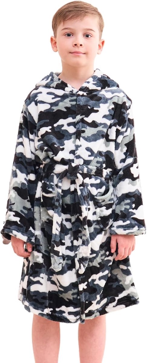 Badjas met Capuchon Fleece Badjas voor Jongens Nachtkleding Kinderen