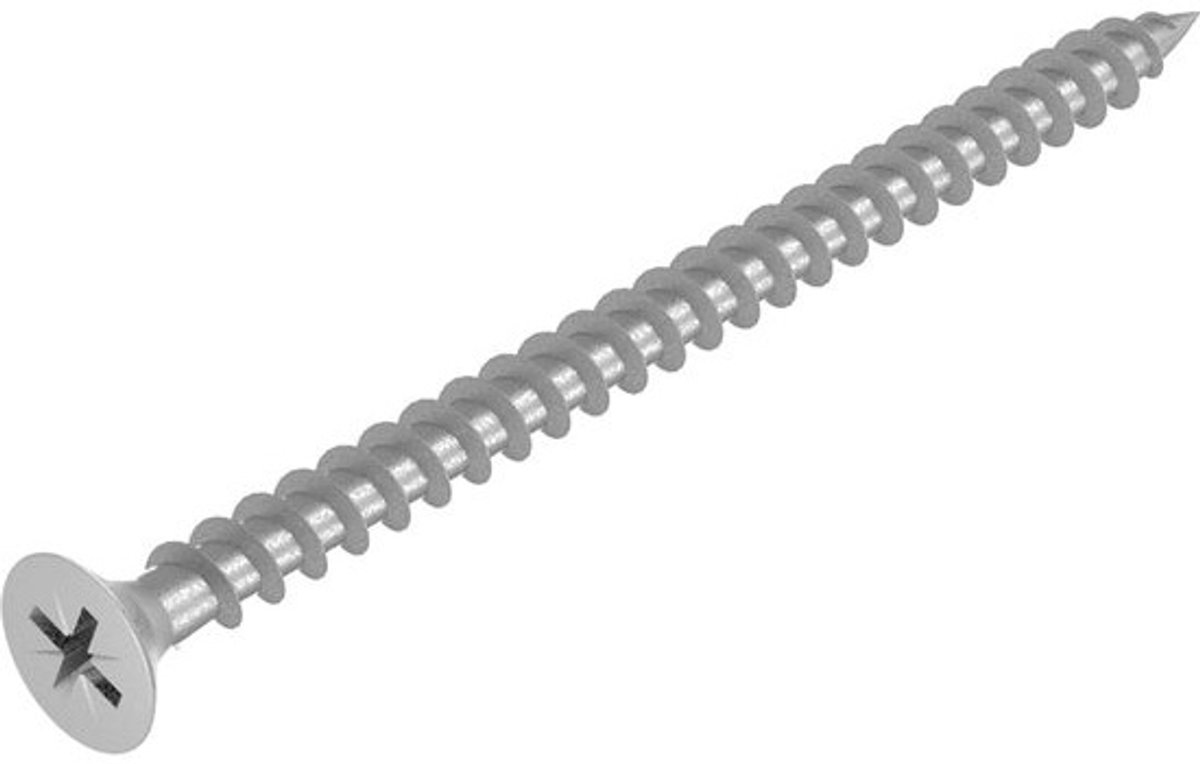 Houtschroeven RVS V2A 6x35mm met Volledige Schroefdraad en Kruiskop (PZ) - 200 Stuks