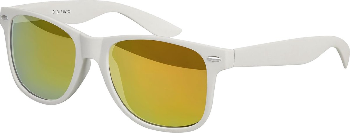 Balinco UV400 CAT 3 CE nerd zonnebril met rubber in retro stijl vintage unisex bril met veer scharnieren