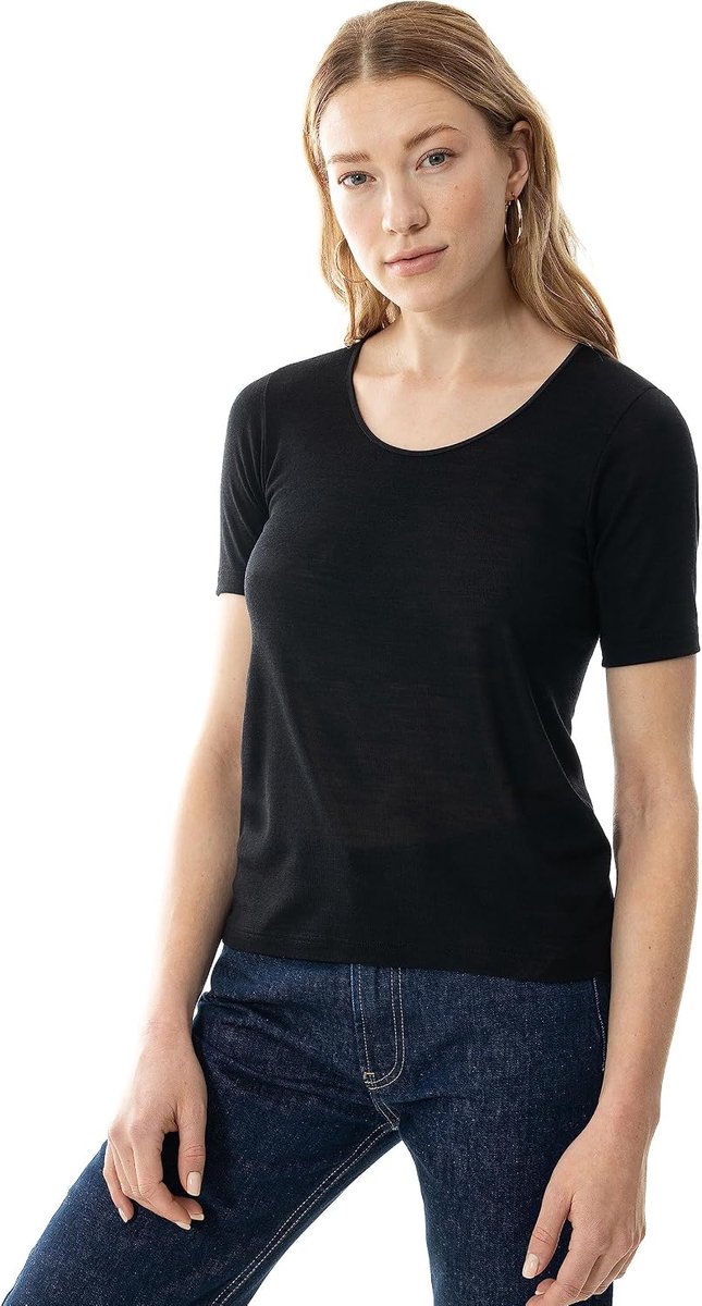 Shirt Korte Mouw Wol Zijde Exquisite 66576