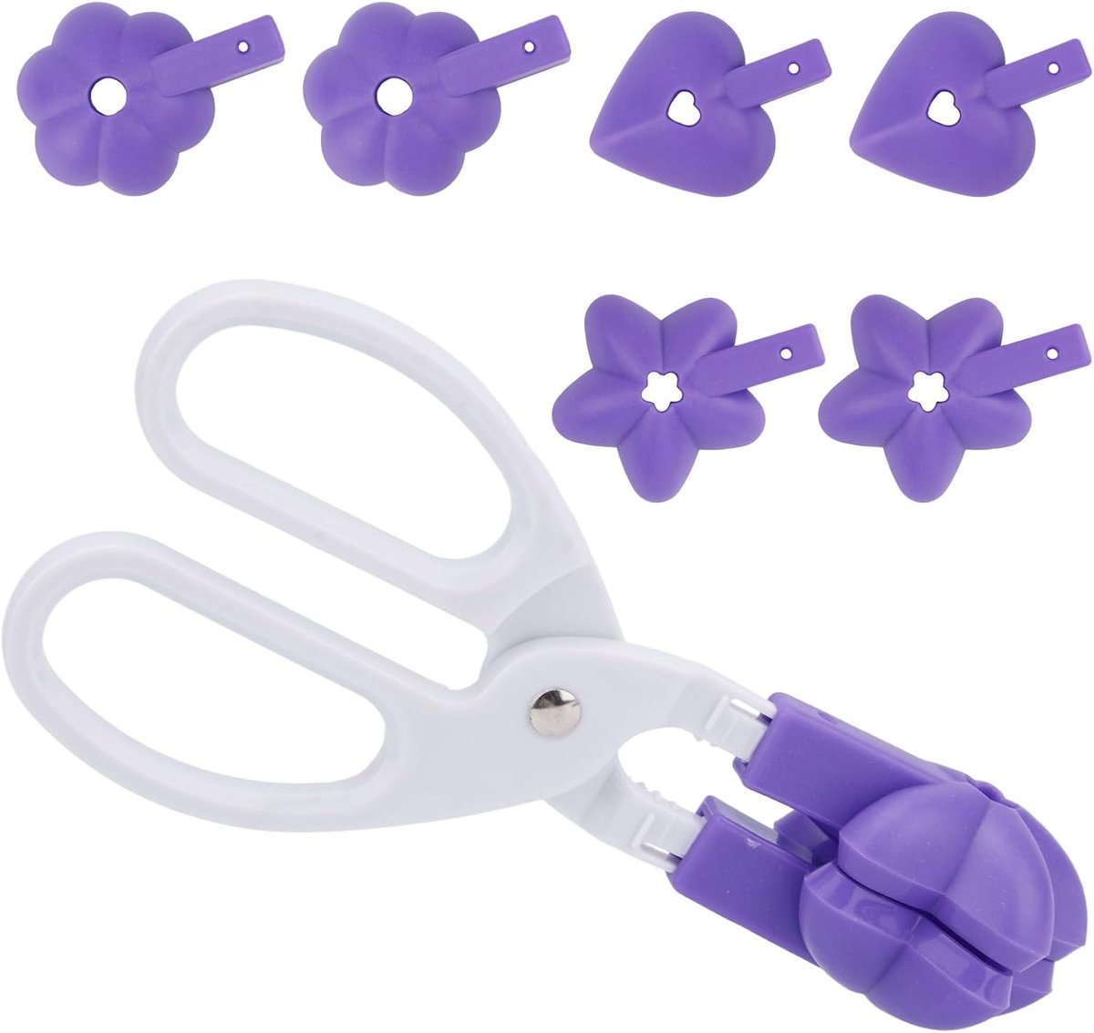Lasuroa 3-in-1 Cake Pop Mallenset, Paarse Hart Bloem Ster Cake Pop Mallen Vormen Persset Lolly Mallen Bakgereedschap voor Snoep Chocolade DIY Desserts
