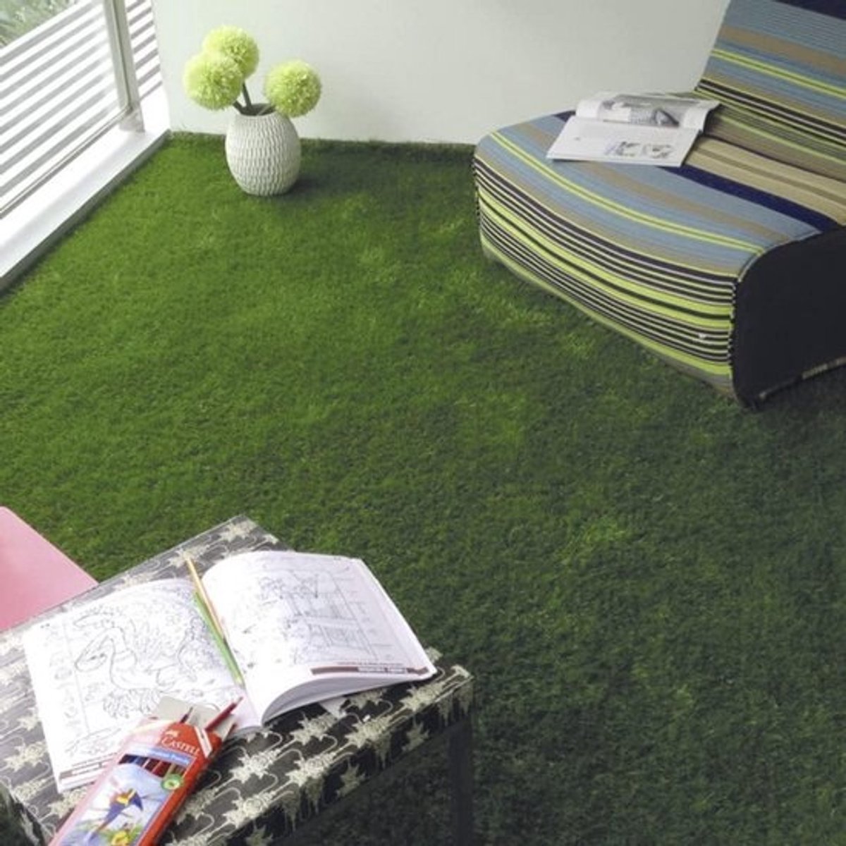 Kunstgras Gazon Groen 1x3 Meter - Onderhoudsvrij Buitenkleed