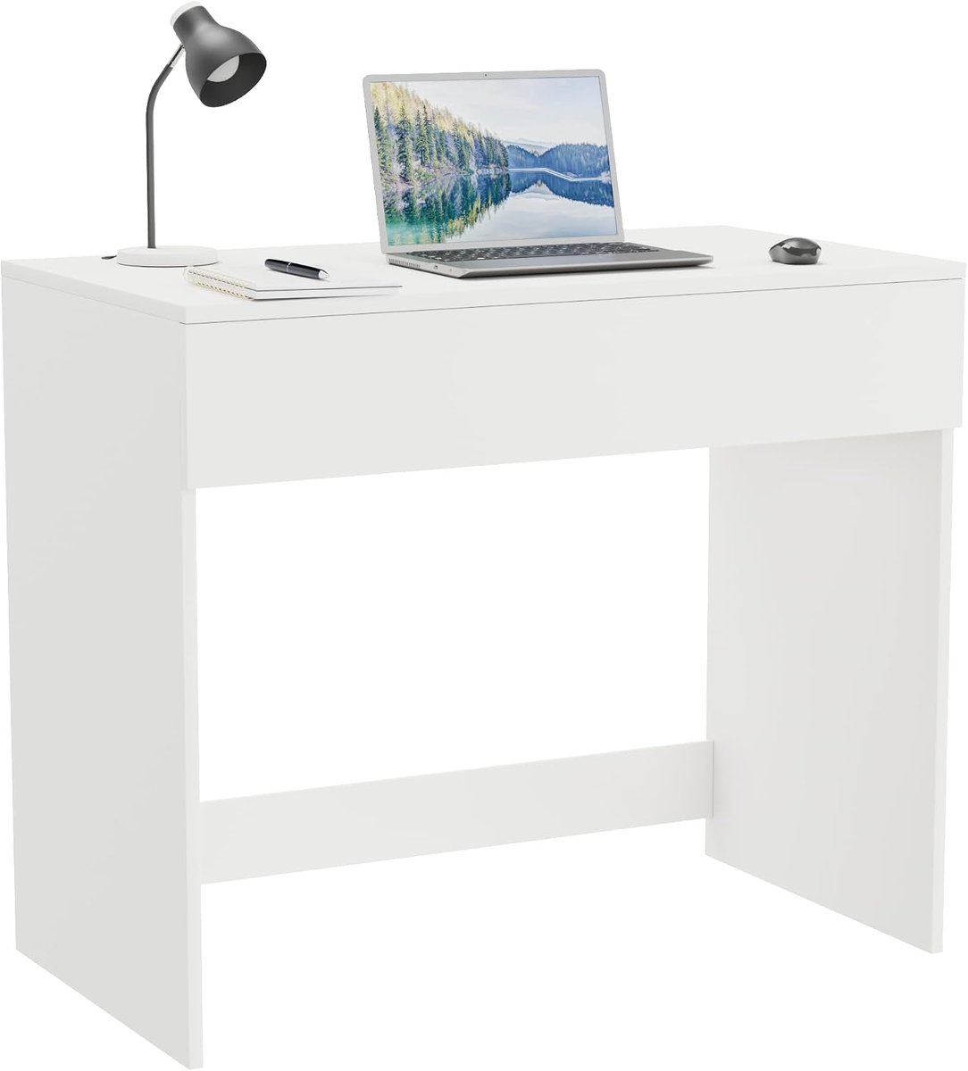 Bureau met Lade, Kaptafel, 90 cm, Wit