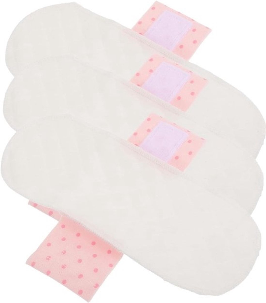 Herbruikbare Maandverband Set - Wasbare Pads - Hygiënisch Bescherming - Met Drukknopen - 20 x 7.5 cm - Diverse Kleuren