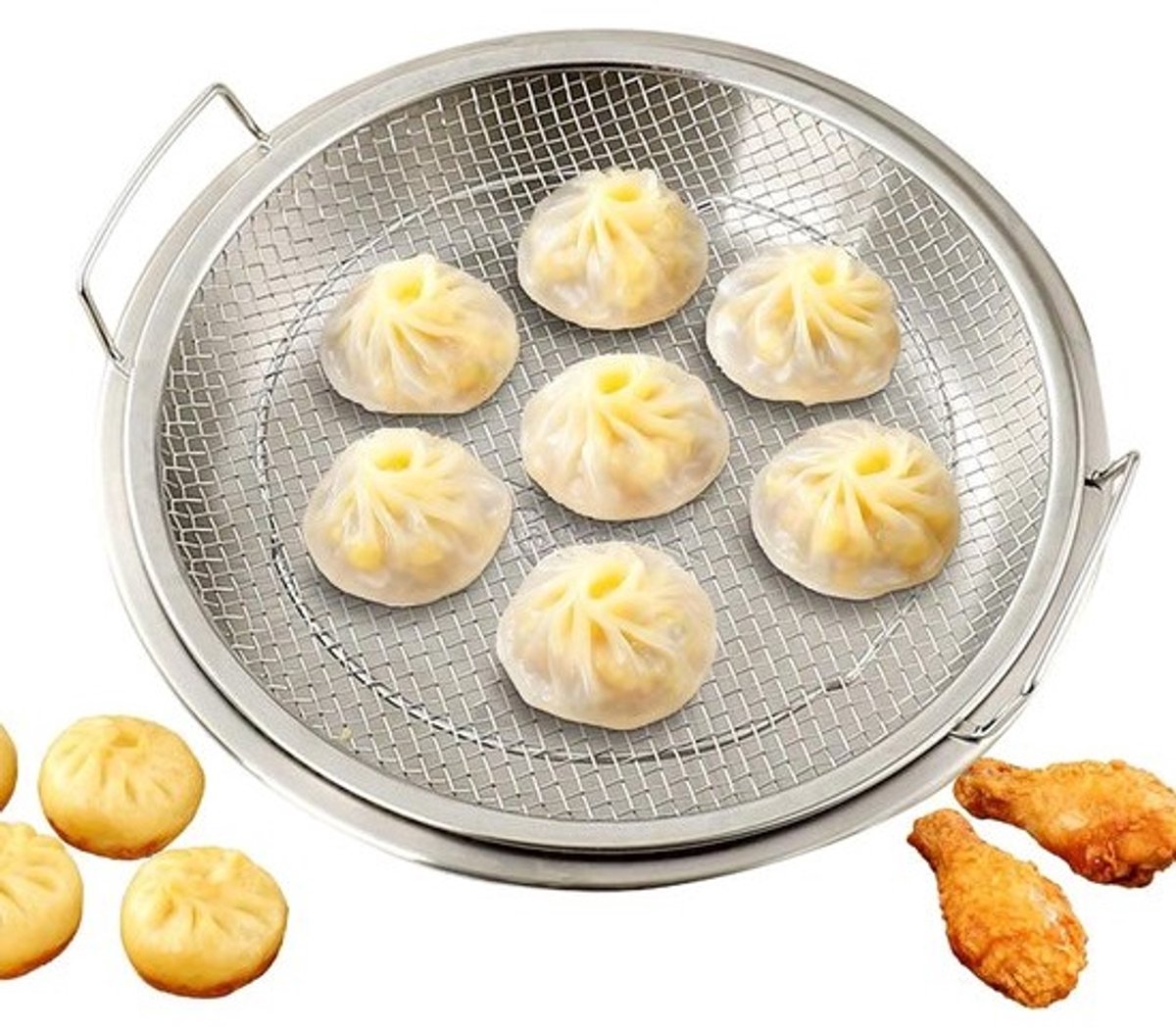Roestvrijstalen Stoommand - Keuken Stomer - Maaltijd Bereiden - Vaatwasmachinebestendig - 26 cm - Zilverkleurig