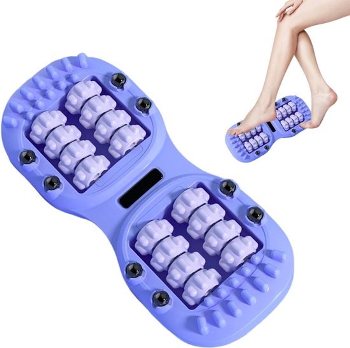 Voetmassage Roller - Voetverlichting Apparaat - Spierontspanning Bevorderen - Dubbele Roller Ontwerp - 34 x 15 x 5 cm - Grijs