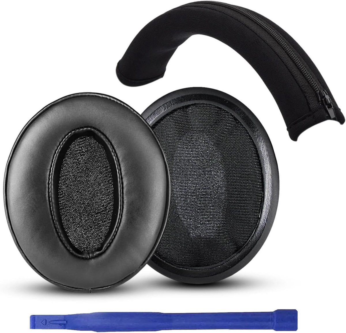 Oorkussens en hoofdband Cover - zwart - vervangbaar - optimaal comfort voor Sennheiser HD450BT - ShopVlot