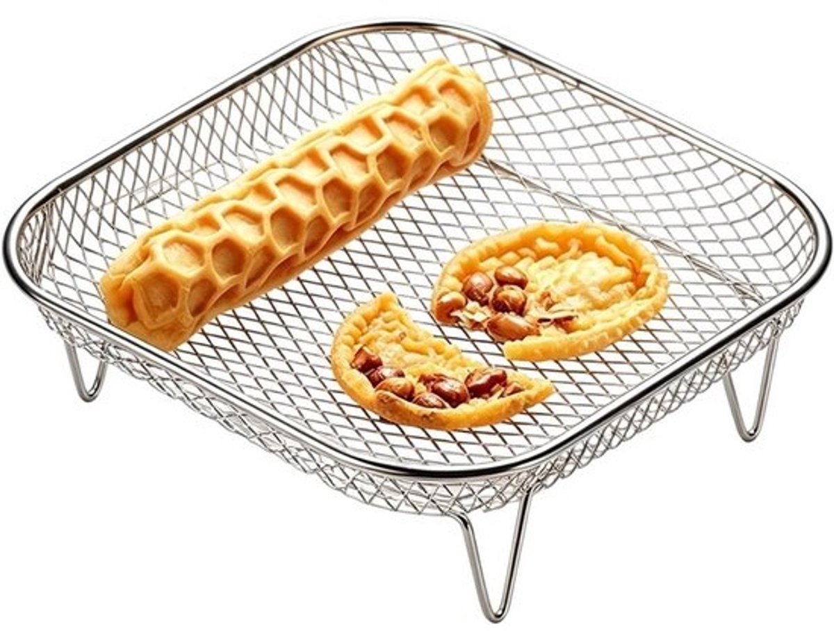Airfryer Roosters - Gaasmand Luchtfriteuse - Gelijkmatig Koken - Roestvrij Staal - 135x67cm - Zilver