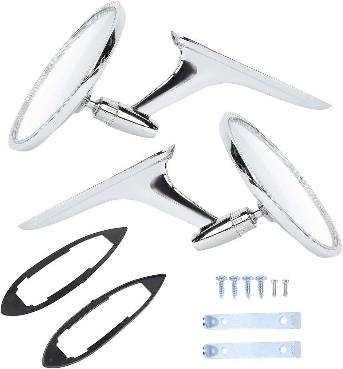 Dailygoods- Achteruitkijkspiegel Premium Chroom - Externe Spiegel - Duurzame Zinklegering - Hoge Definitie - Heldere Zichtbaarheid - Veiligheid tijden