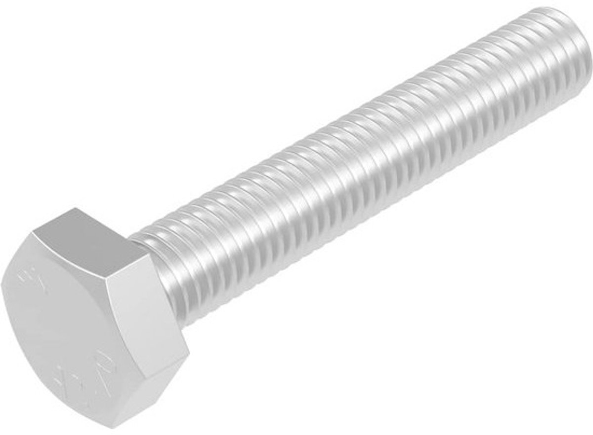 Roestvrijstalen Zeskantschroeven M8 x 50 mm V2A A2 DIN 933 (20 Stuks)