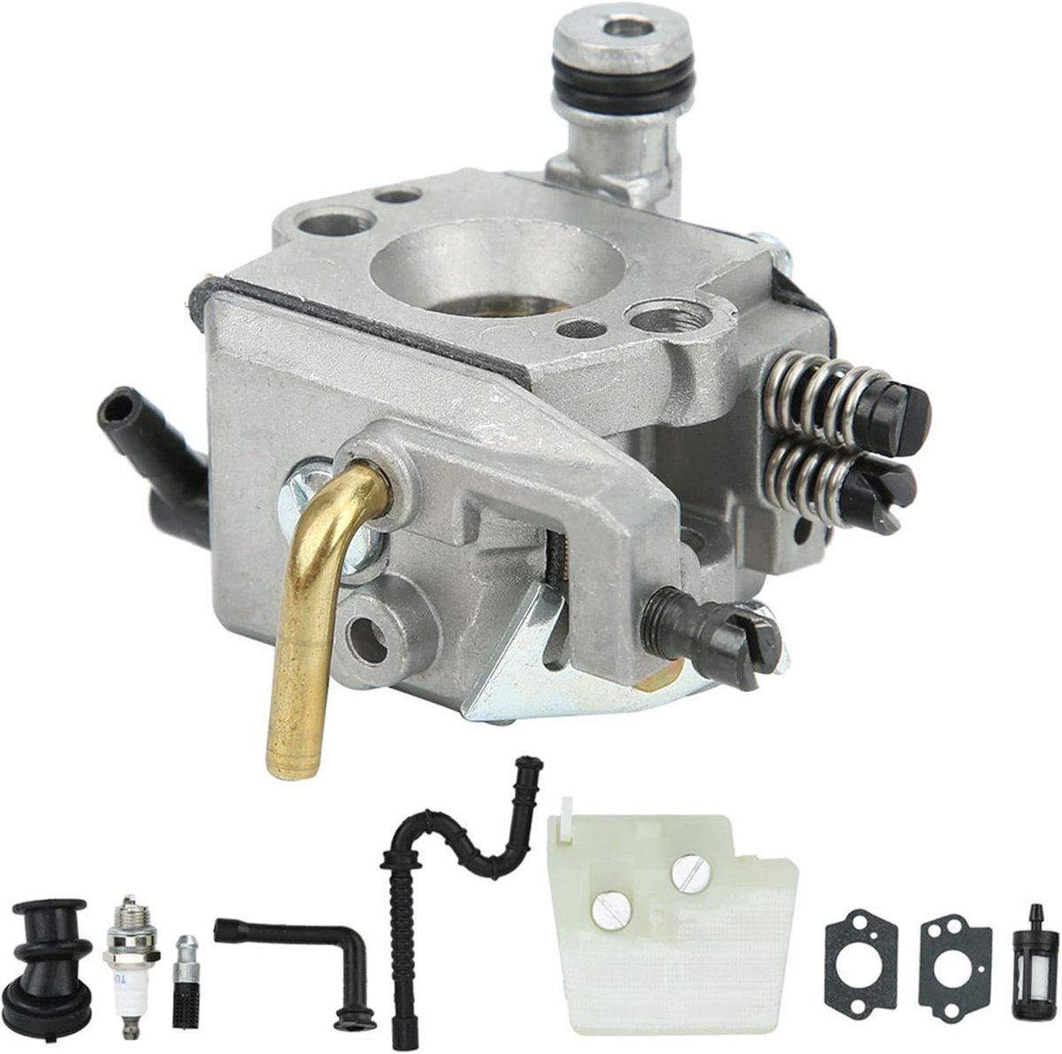 Reserveonderdelen, kettingzaag benzine, Ms260 carburateur, kettingzaag Ms260 carburateur, onderdelen en accessoires carburateur filter aanzuigbuis kit geschikt voor