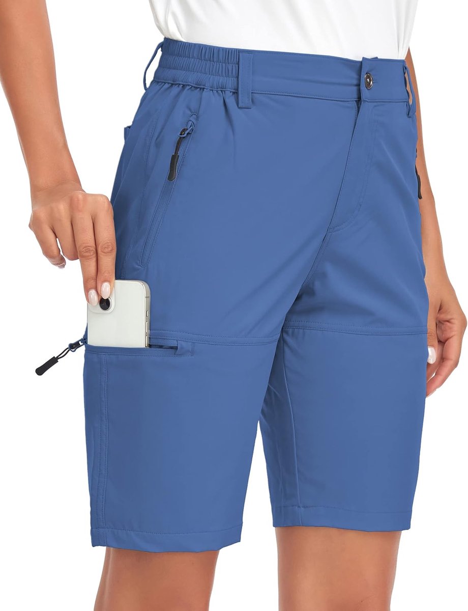 8" 10" Wandelschoenen Sneldrogend Lichtgewicht Golf Lange Cargo Shorts Casual met Zakjes voor Reizen en Buitenactiviteiten