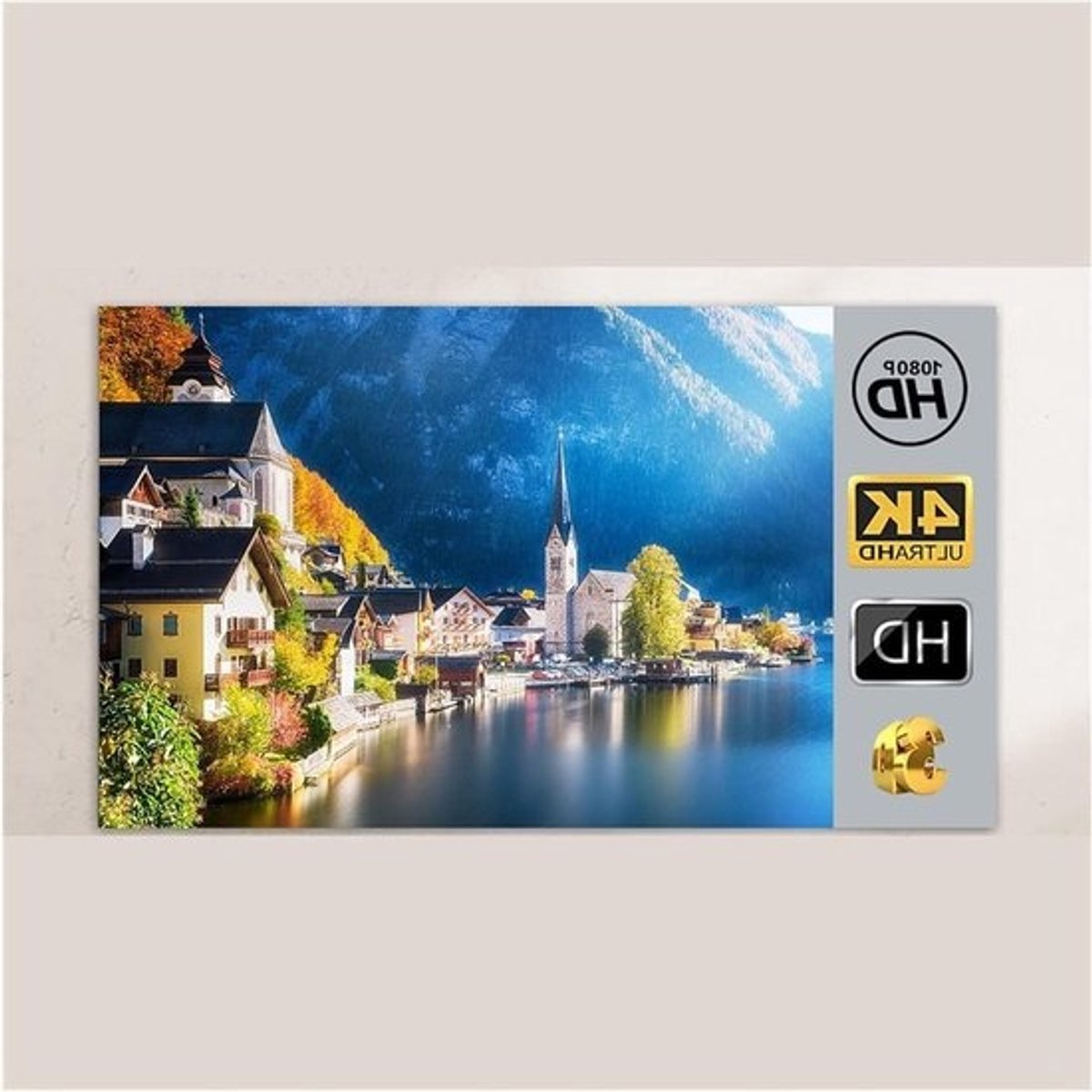 Projectorscherm - Projectiedoek Scherm - Thuisbioscoop Ervaring - Omgevingslicht Afwijzend - 30 inch - Grijs